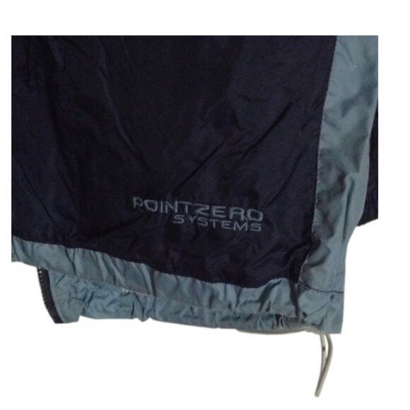 Point Zero men's blue hooded zip up windbreaker jacket size M - Picture 6 of 11